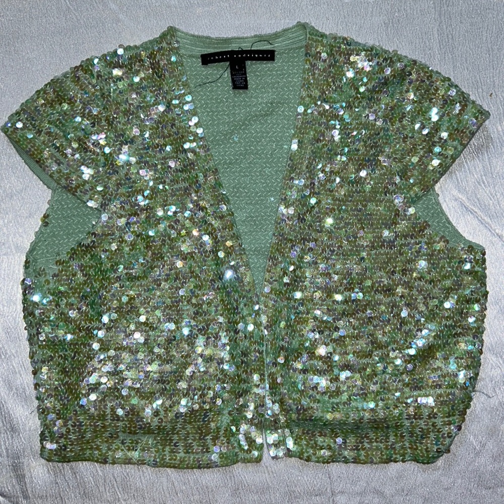 Final sale 💚Robert Rodriguez sequin top women size large💚